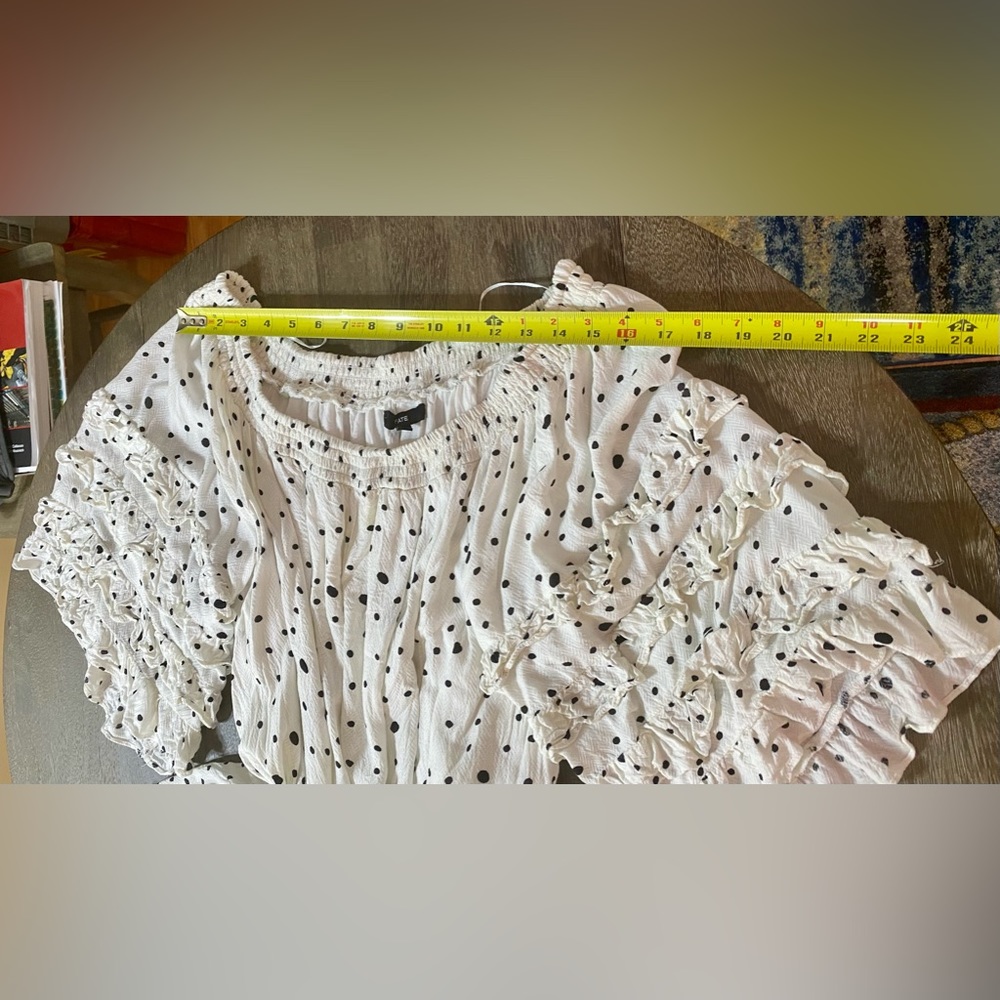 Nordstrom Fate Off The Shoulder Ruffle Polka Dot Dress - Picture 4 of 11